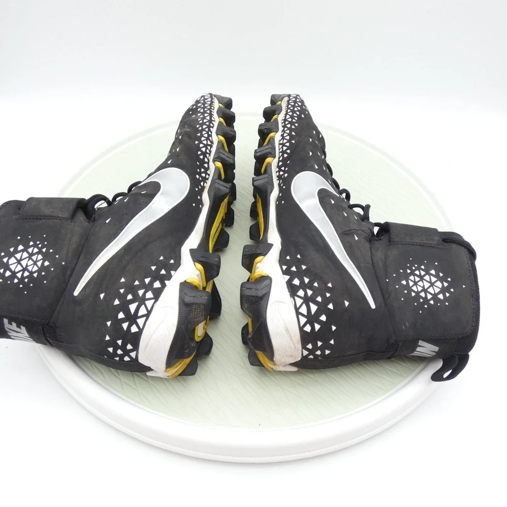Nike Force Savage Shark 880109-001 Mens 11 Football Cleats Black White Sneakers